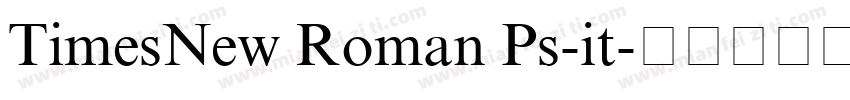 TimesNew Roman Ps-it字体转换